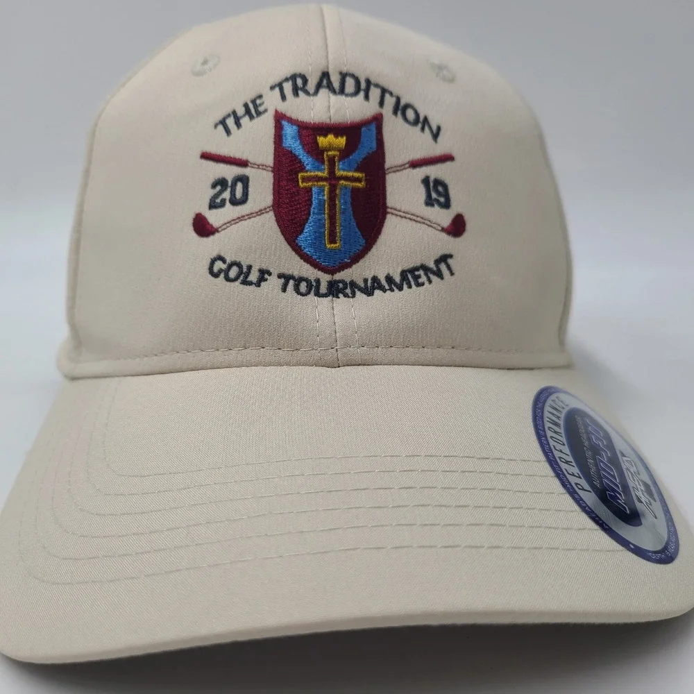 The‎ Tradition Golf Tournament Hat Adjustable Ahead Beige 2019 Crest Logo Men